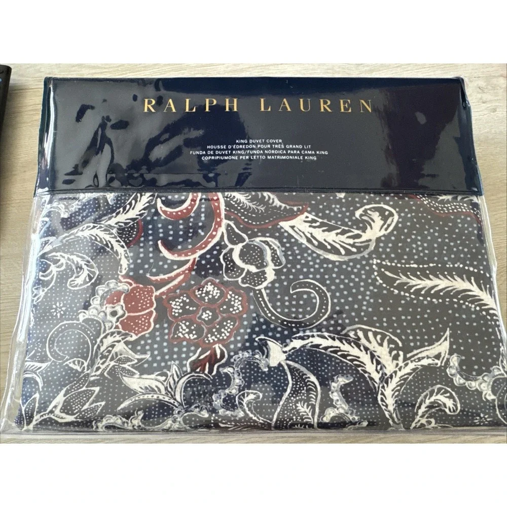 Ralph Lauren Mirabelle Duvet Cover King Size New Indigo‎ Blue